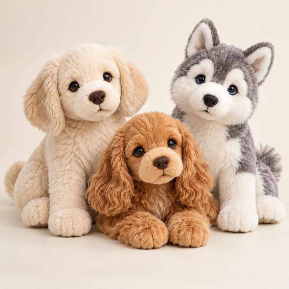 Dog plush character